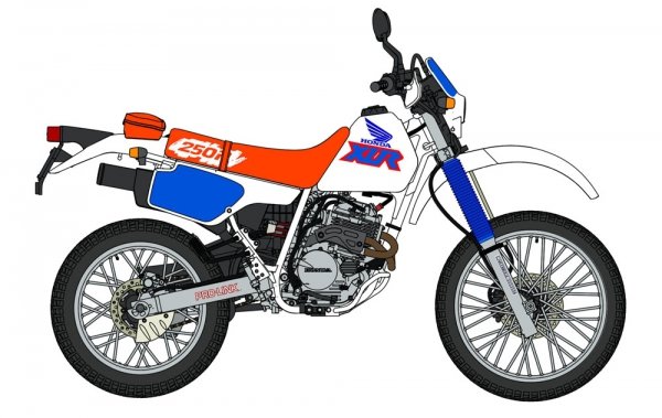 Hasegawa 21518-BK18 Honda XLR250R (MD22) (1991) 1/12