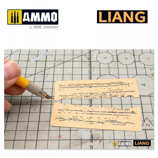 Liang 0009 Chipping Effects Airbrush Stencils