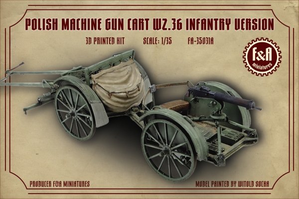 F&amp;A Miniatures FA-35031A WZ.36 Taczanka piechoty (bez figurek i koni) 1/35