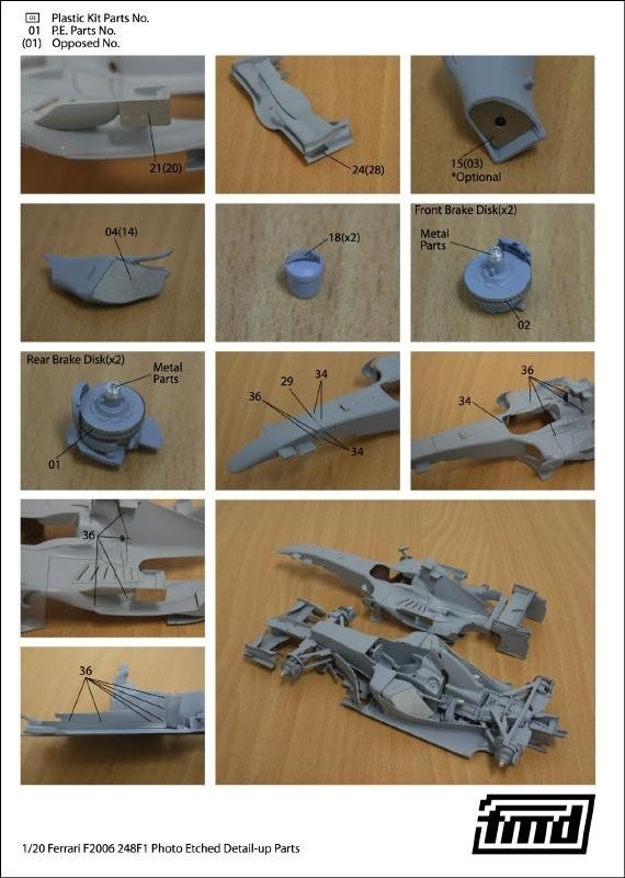 KA Models FE-20008 FERRARI 248F1 DETAIL-UP SET  Fujimi 1/20