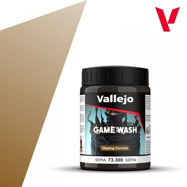 Vallejo 73300 Game Wash Dipping Formula - Sepia 200ml