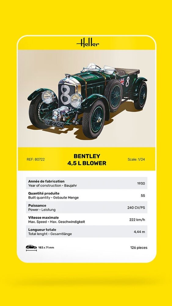 Heller 80722 Bentley 4.5 L Blower 1/24