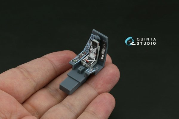 Quinta Studio QD+72251 Ka-50 (blue-grey panels) 3D-Printed &amp; coloured Interior on decal paper (HobbyBoss/ARK) (with 3D-printed resin parts) 1/72