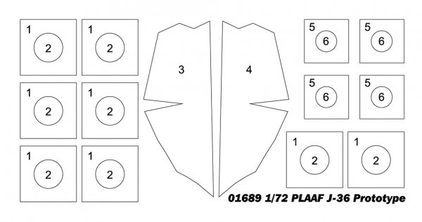 Trumpeter 01689 PLAAF J-36 Prototype 1/72