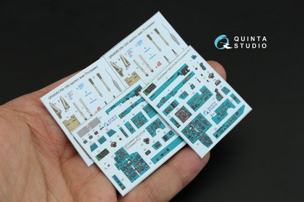 Quinta Studio QD48447 MiG-21UM 3D-Printed coloured Interior on decal paper (Trumpeter) 1/48