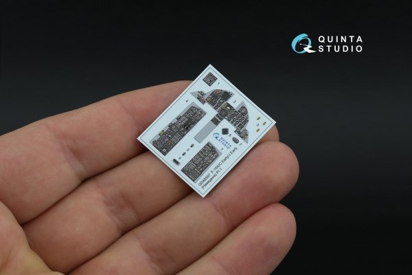 Quinta Studio QD48597 F-15A/F-15C Early/F-15J Early 3D-Printed &amp; coloured Interior on decal paper (Hasegawa) 1/48