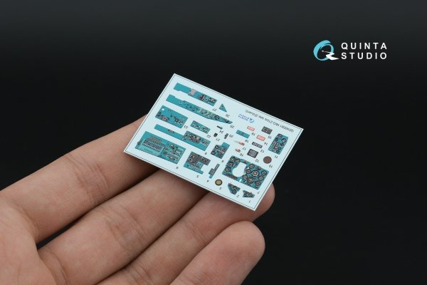 Quinta Studio QD+48581 MiG-21bis late Fishbed-N 3D-Printed &amp; coloured Interior on decal paper (Eduard) (with 3D-printed resin parts) 1/48