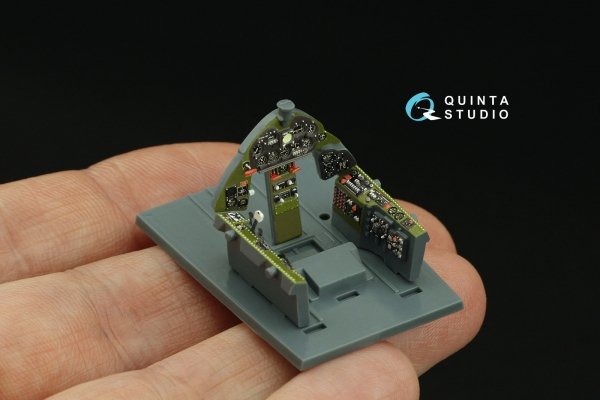 Quinta Studio QD48428 F6F-5N Hellcat 3D-Printed coloured Interior on decal paper (Eduard) 1/48