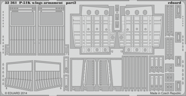 Eduard 32361 P-51K wings armament 1/32 Dragon