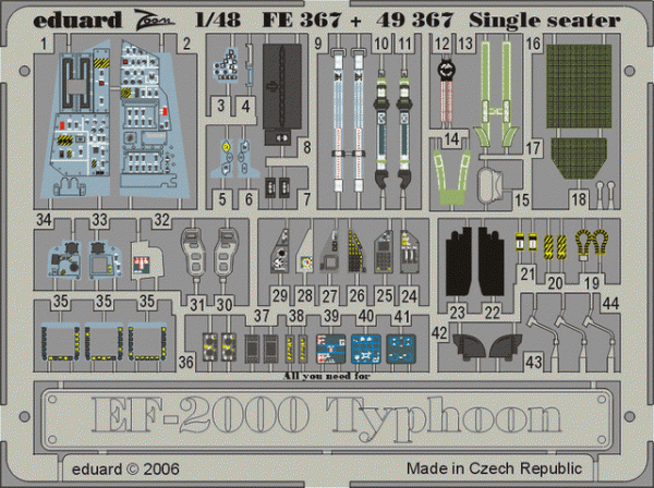 Eduard BIG4952 EF-2000 TYPHOON Single Seater 1/48 REVELL
