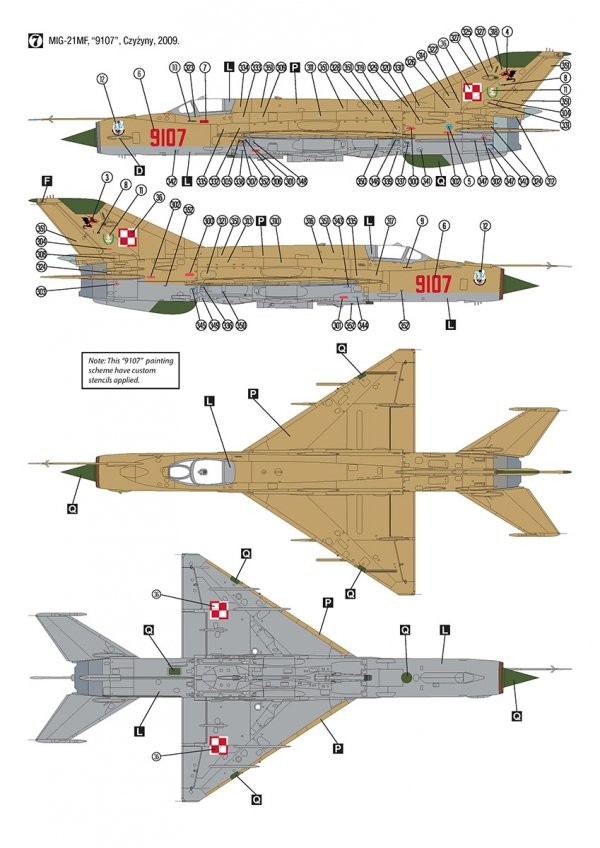 Hobby 2000 32019 MiG-21MF Polish Air Force (TRUMPETER + CARTOGRAF + MASKI ) 1/32