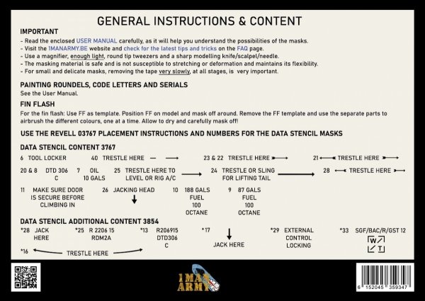 1 Man Army 48KIT005 Full Masking Set Beaufighter Mk.VI/IF (Revell) 1/48