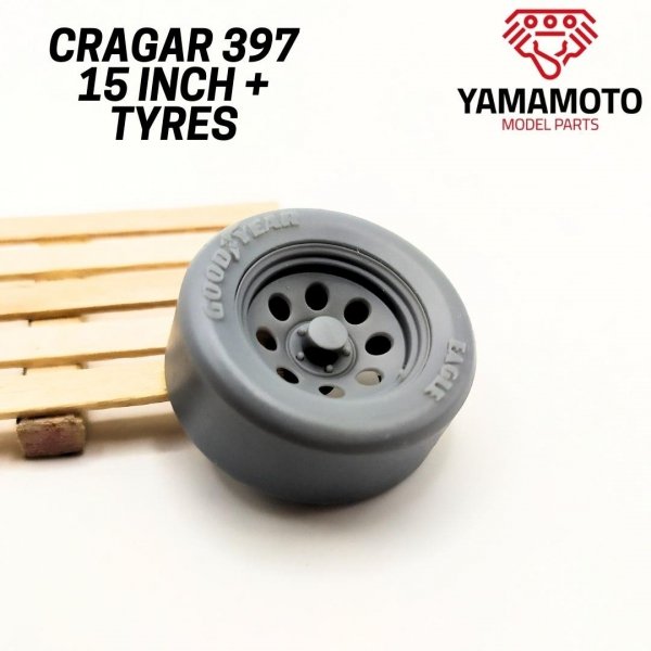 Yamamoto YMPRIM15 Cragar 397 15&quot; + Tyres Prokit! 1/24
