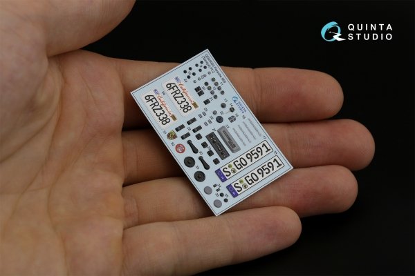 Quinta Studio QDS-24003 Porsche 959 3D-Printed &amp; coloured Interior on decal paper (Tamiya) (Small version) 1/24