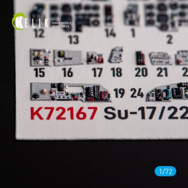 Kelik K72167 SU-17M4P/22M4 - interior 3D decals for ModelSvit kit (1/72)