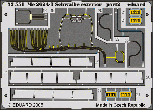Eduard 32551 Me 262A-1 Schwalbe exterior 1/32 TRUMPETER