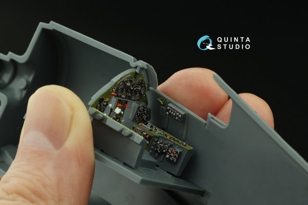 Quinta Studio QD48427 F6F-5 Hellcat 3D-Printed coloured Interior on decal paper (Eduard) 1/48