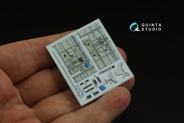 Quinta Studio QD48391 Macchi C.205 Veltro 3D-Printed &amp; coloured Interior on decal paper (Hasegawa/Italeri) 1/48