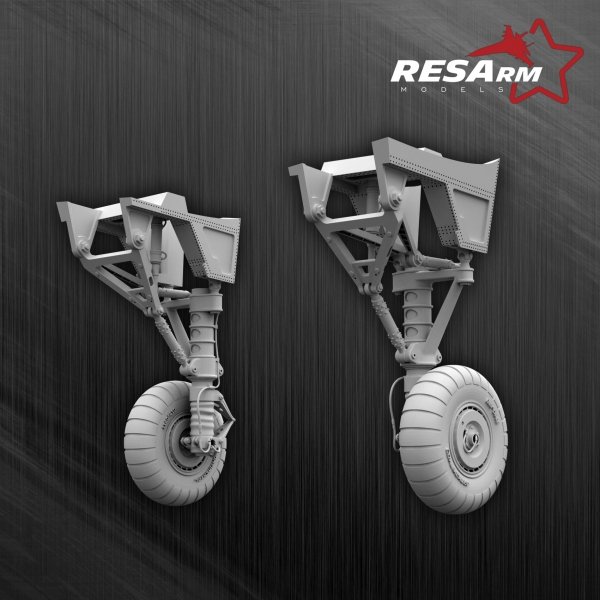 RESARM 48-07010 Junkers JU-88 ICM - landing gear(for ICM kit) (3D resin printing) 1/48