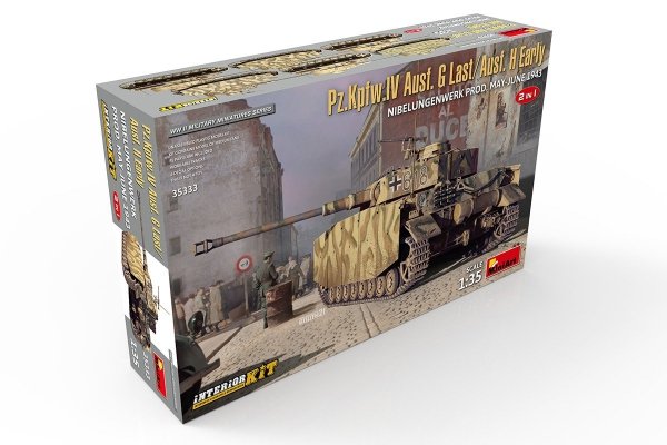 MiniArt 35333 Pz.Kpfw.IV Ausf. G Last/Ausf. H Early. NIBELUNGENWERK PROD. MAY-JUNE 1943. 2 IN 1 INTERIOR KIT 1/35