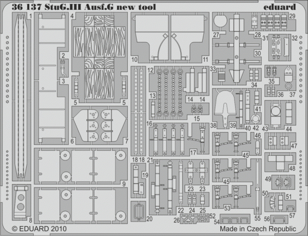 Eduard 36137 StuG.III Ausf.G new tool for DRAGON 6365 1/35