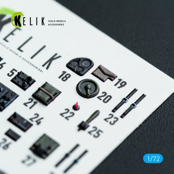 Kelik K72160 SBD-3 Dauntless - interior 3D decals for FlyHawk kit (1/72)