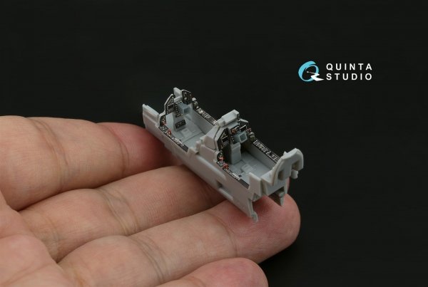 Quinta Studio QD+72247 Mirage 2000D 3D-Printed &amp; coloured Interior on decal paper (Modelsvit) (with 3D-printed resin part) 1/72