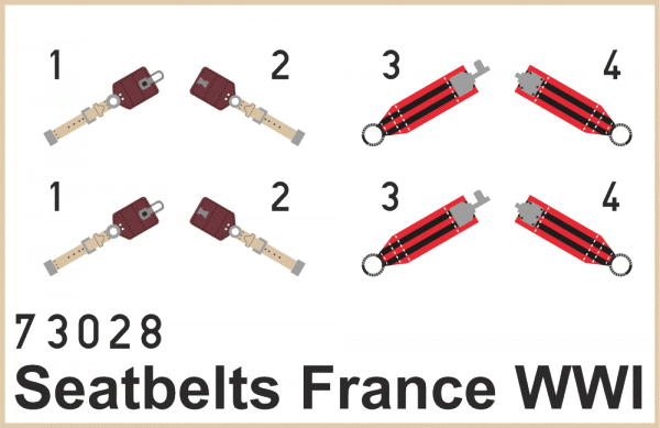 Eduard 73028 Seatbelts France WWI SUPERFABRIC 1/72