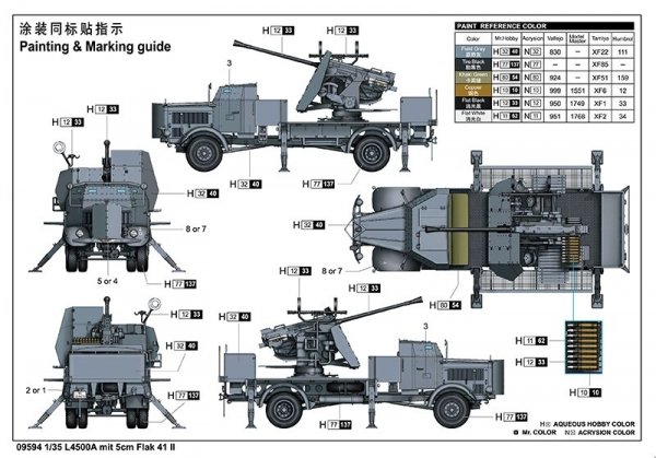 Trumpeter 09594 L4500A mit 5cm Flak 41 II 1/35