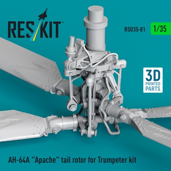 RESKIT RSU35-0081 AH-64A "Apache" tail rotor for Trumpeter kit (3D Printed) (1/35)