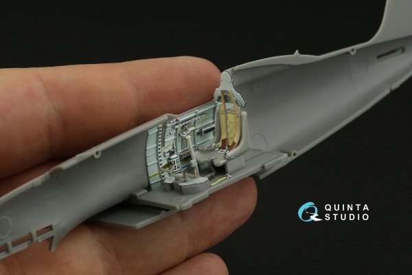 Quinta Studio QD48390 Macchi C.202 Folgore Late 3D-Printed &amp; coloured Interior on decal paper (Hasegawa/Eduard) 1/48