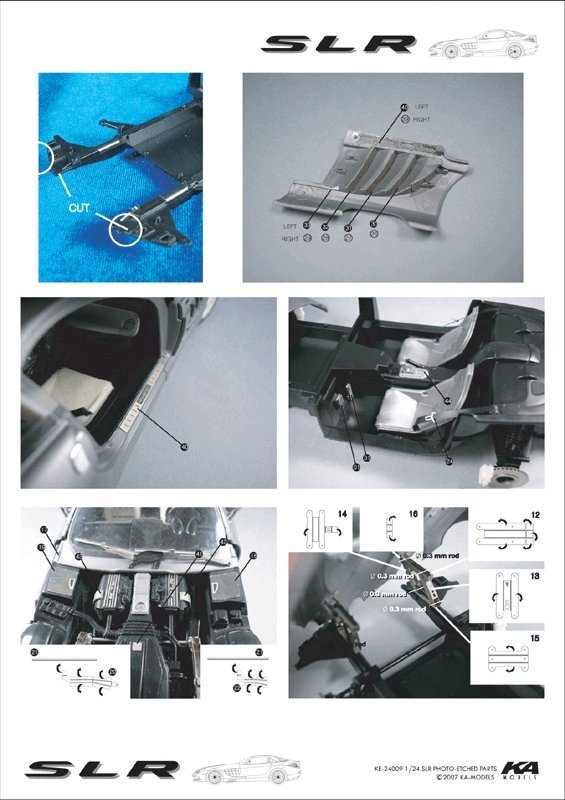 KA Models KE-24009 Mercedes SLR Detail-up Etched part 1/24