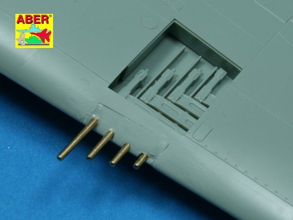 Aber A48 109 Set of 8 turned cal .50 (12,7mm) U.S. Browning M2 barrels for P-47 Thunderbolt (1:48)