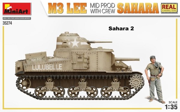 MiniArt 35274 M3 LEE MID PROD. SAHARA w/CREW 1/35