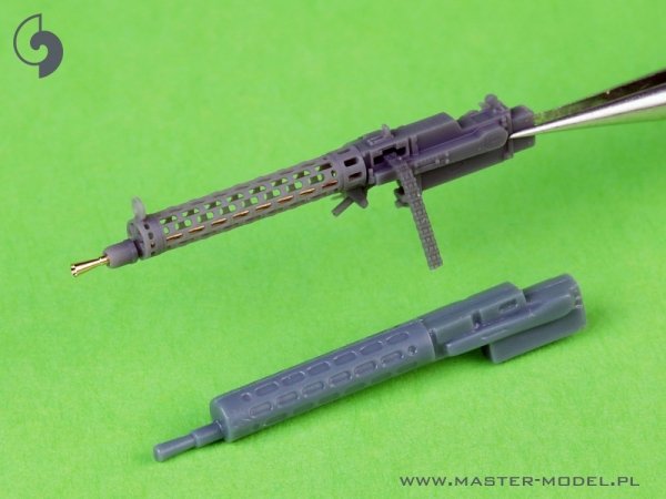 Master AM-48-183 Niemiecki km z okresu I w.św. Spandau LMG 08/15 (2 szt.) - z KRÓTKĄ rączką przeładowania - wydruki 3D i mosiężne lufy 1/48
