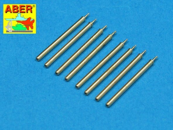 Aber A48 109 Set of 8 turned cal .50 (12,7mm) U.S. Browning M2 barrels for P-47 Thunderbolt (1:48)
