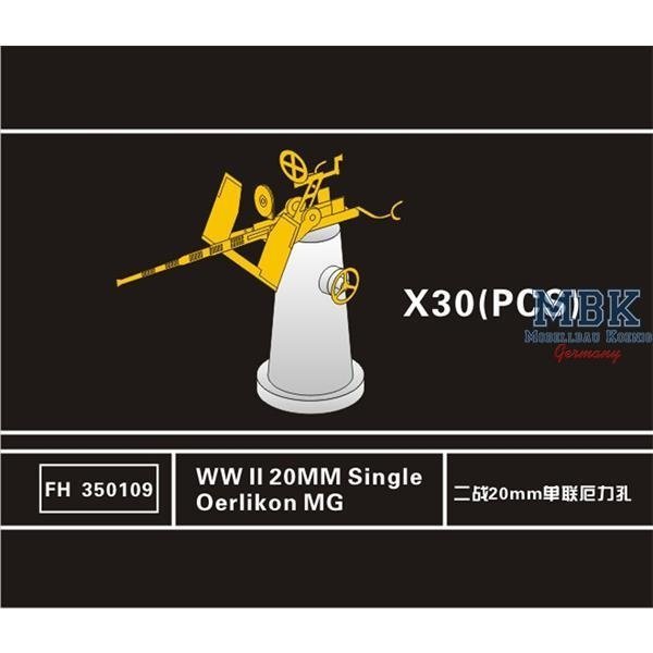 Flyhawk FH350109 WWII 20mm Single Oerlikon Machinegun 1/350