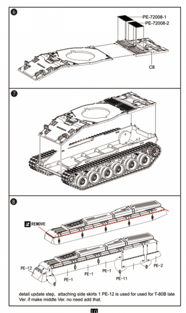Modelcollect UA72193 Soviet T-80 Main Battle Tank 1970S-1990S N in1 1/72