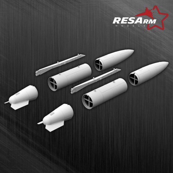 RESARM 48-06028 Dassault MIRAGE 2000 - 1700L fuel tanks (3D resin printing) 1/48