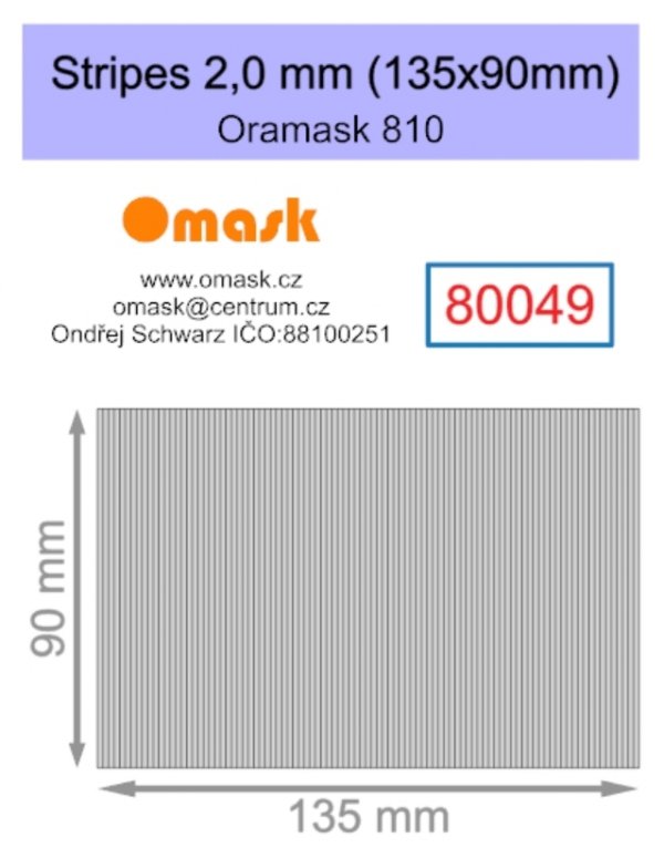 Omask 80049 Stripes 2,0 mm (135x90mm) Oramask foil