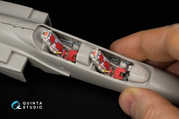 Quinta Studio QD+48349 Kawasaki T-4 3D-Printed &amp; coloured Interior on decal paper (Hasegawa) (with 3D-printed resin parts) 1/48