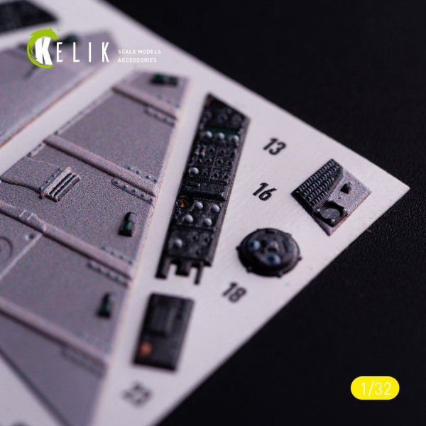 Kelik K32037 AV-8 Harrier - interior 3D decals for Trumpeter kit (1/32)