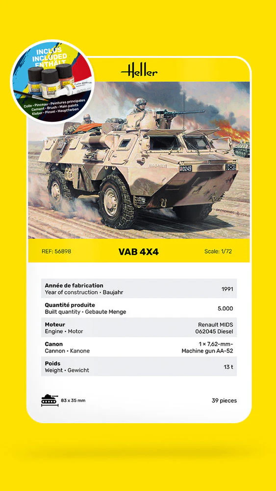 Heller 56898 VAB 4x4  - Starter Kit 1/72