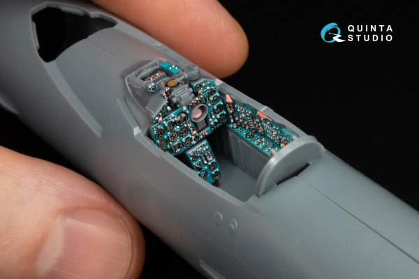 Quinta Studio QD+48576 MiG-21SM Fishbed-J 3D-Printed &amp; coloured Interior on decal paper (Eduard) (with 3D-printed resin parts) 1/48