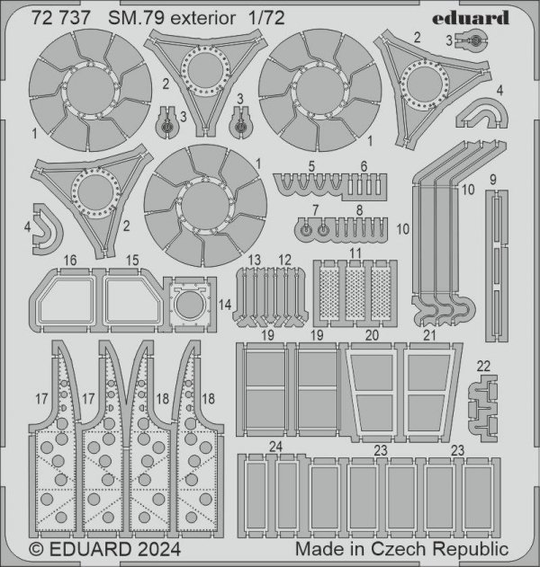 Eduard 72737 SM.79 exterior ITALERI 1/72