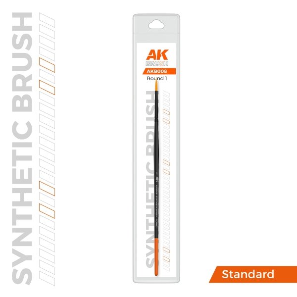 AK Interactive AKB008 AK SYNTHETIC BRUSH – ROUND 1