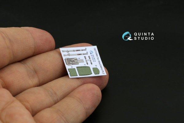 Quinta Studio QD72060 Su-35S 3D-Printed &amp; coloured Interior on decal paper (GWH) 1/72