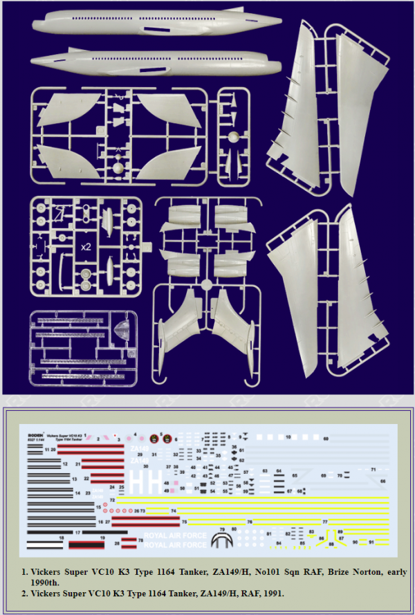 Roden 327 Vickers Super VC-10 K3 Type 1164 Tanker 1/144