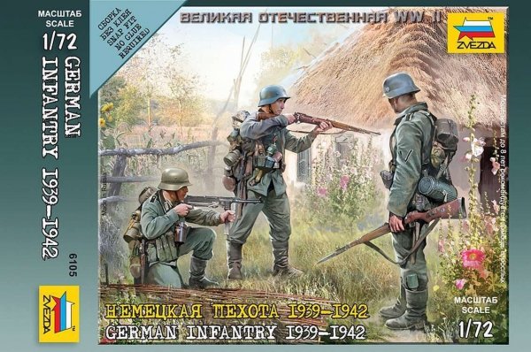 Zvezda 6105 GERMAN INFANTRY 1939-1942 (1:72)