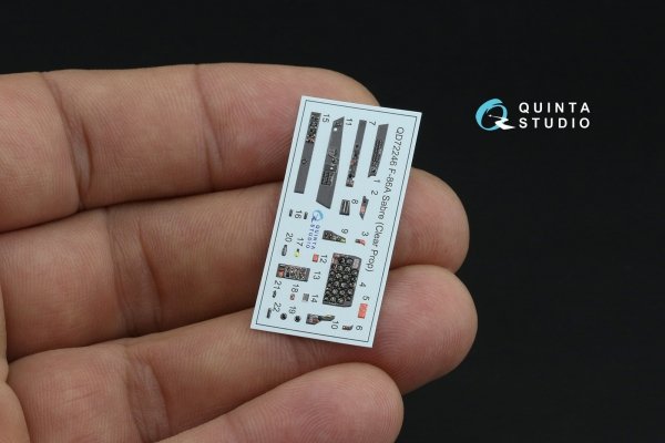 Quinta Studio QD72246 F-86A Sabre 3D-Printed &amp; coloured Interior on decal paper (ClearProp) 1/72